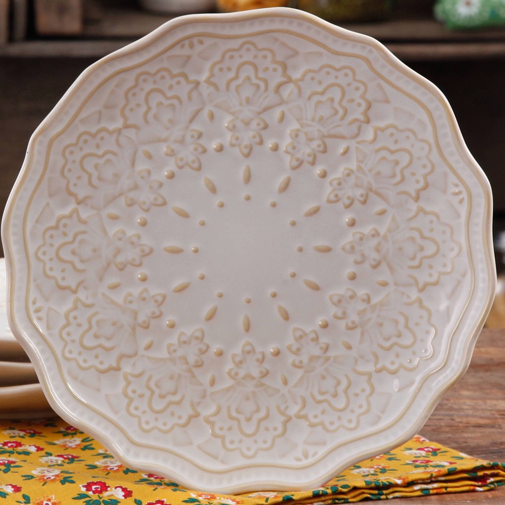 The Pioneer Woman Farmhouse Lace 10.75" Dinner Plate