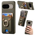 thumbnail image 1 of Étui pour FOXDOCK Google Pixel 9, Cuir, Bague Ours, Porte-Cartes, 1 of 4