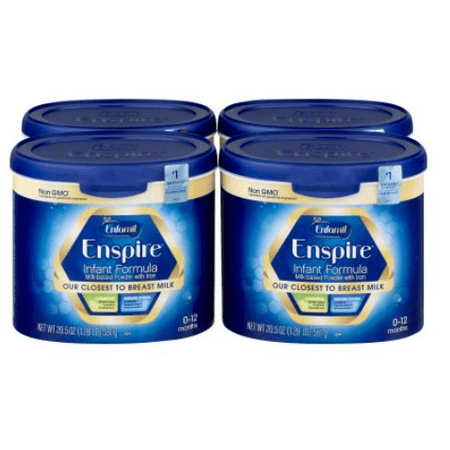 Enfamil Enspire Milk-Based Powder with Iron Infant Formula 0-12 Months, 20.5 oz, 4 count