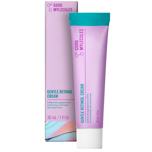 Good Molecules Gentle Retinol Cream - Retinol Night Cream to Minimize Appearance of Fine Lines & Wrinkles, Skin-Tightening Recipe with Bakuchiol, Anti-Aging Skincare for Face, 1 fl oz