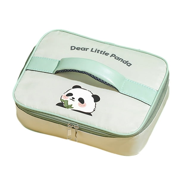Caja Bento de preservación del calor Wdftyju de acero inoxidable con juego de cubiertos 2/4/5 rejillas Panda