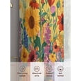 thumbnail image 6 of Colorful Sunflower Sheer Curtains 84 Inch Length 2 Panels Set, Farmhouse Botanical Floral Voile Window Treatment Rod Pocket Curtains Sheers Drapes for Bedroom/Living Room/Kitchen 52"x84"x2, 6 of 7