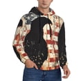 thumbnail image 2 of Salouo Wood Grain Bald Eagle Pattern Men's Fall Hoodie Sweatshirt,Sport Hoodie with Pockets for Men Pullover Casual Hooded Sweatshirt-X-Large, 2 of 7