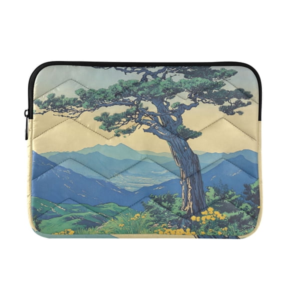 FORMRS 13-13.3 inch Laptop Sleeve Case Soft Carrying Quilted Computer Bag Cover, Retro Mountain