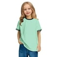 thumbnail image 5 of CYRBOKO Toddler Giris T-Shirts, Casual Crewneck Loose Summer Short Sleeved Top Mint Green Size 3-4 T, 5 of 9