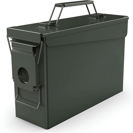 ACDANC Metal Ammo Can Storage Box Airtight Waterproof Ammo Organizer with Rubber Seal & Handle 50 Cal Ammo Case