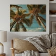 thumbnail image 2 of Designart "Yellow Palm Trees landscape V" Floral Print on Natural Pine Wood, 2 of 5
