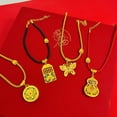 thumbnail image 2 of New Style Gold Store Same Style Pet Collar Fu Character Xiangyun Butterfly Abacus Pendant Cat Dog Accessories Puppy Necklace Jewelry, 2 of 10