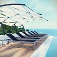 thumbnail image 2 of Modway Chaise Longue de Mobilier de Patio Extérieur en Aluminium Shore, Noire, 2 of 6