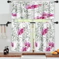 thumbnail image 3 of LALILO Kitchen Curtains and Valances Set of 3 36" Watercolor Window Treatment Tiers for Window Decor, 3 of 5
