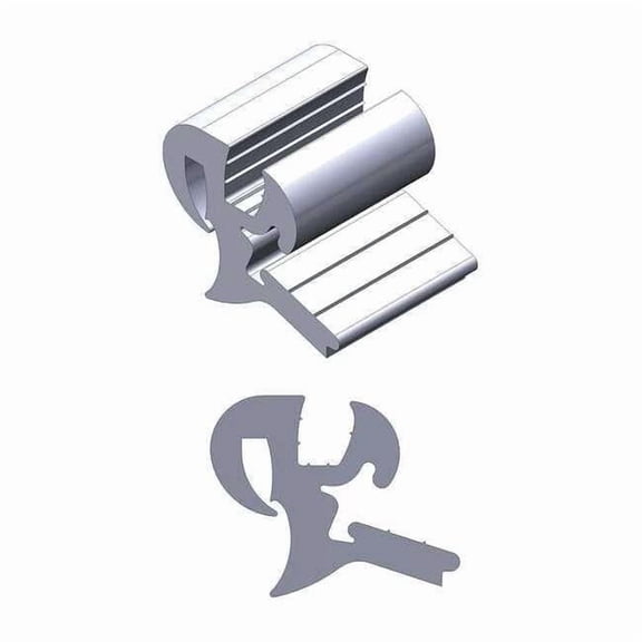 Trim-Lok Locking Gasket, Black, Rubber, 25 ft L LK1663-25