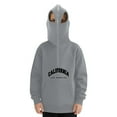 thumbnail image 4 of SRZYMJ Boys Girls Quarter Zip-Up Hoodies Long Sleeve Pullover Sweatshirts Pockets for Casual School and Outdoor Wear Grey 3-4 Years, 4 of 5