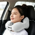 thumbnail image 4 of Press - to - Inflate Inflatable U - Shaped Neck Pillow, Portable Waterproof Travel Support Cushion, Firm Breathable Cozy PVC Material for Travel Office Rest,Gray, 4 of 6