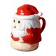thumbnail image 2 of Taza de Cerámica onlyliua Papá Noel con tapa de Café y agua regalo de Navidad, 2 of 6