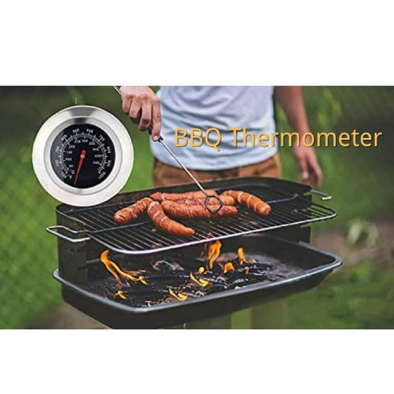 2-Pack Grill Thermometer Temperature Gauge Replacement for Masterbuilt MB20070210/20070210 Mes 35B Analog Electric Smoker Grill