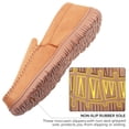 thumbnail image 3 of Pantuflas tipo mocasín Lulex para hombre, uso interior y exterior, peluche, beige, 3 of 6