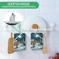 thumbnail image 6 of ALAZA Winter Houses and Moon Pot Holders Set of 2 Heat Resistant Kitchen Oven Mitts, 6 of 7