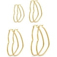 thumbnail image 4 of 5 Pairs Gold Hoop Earrings for Women | 18K Gold Plated Huggie Hoop Earrings Set for Girls Hypoallergenic Cartilage Earrings Lightweight Hoop Earrings Set 5 Size 12/14/16/18/20mm, 4 of 8