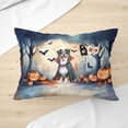 thumbnail image 3 of Happy Halloween Vampire Australian Shepherd BOO with Pumpkins Fun and Spooky Pillow Cushion Double Sided Aussie Dog Lover Gifts Throw Pillow - 00018, 3 of 4