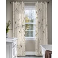 thumbnail image 4 of Sparrow Sheer Curtains 84 Inch Length 2 Panels Set for Living Room/Bedroom, Spring Birds on The Branches Retro Country Beige Kitchen Curtains Grommet Semi-Sheer Curtains Window Treatments 42"x84"x2, 4 of 7