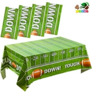 JOYFY 4 Pack Game Day Football Tablecloth,54x72 Inches Table Cover Touchdown Party Decorations Football Party Supplies