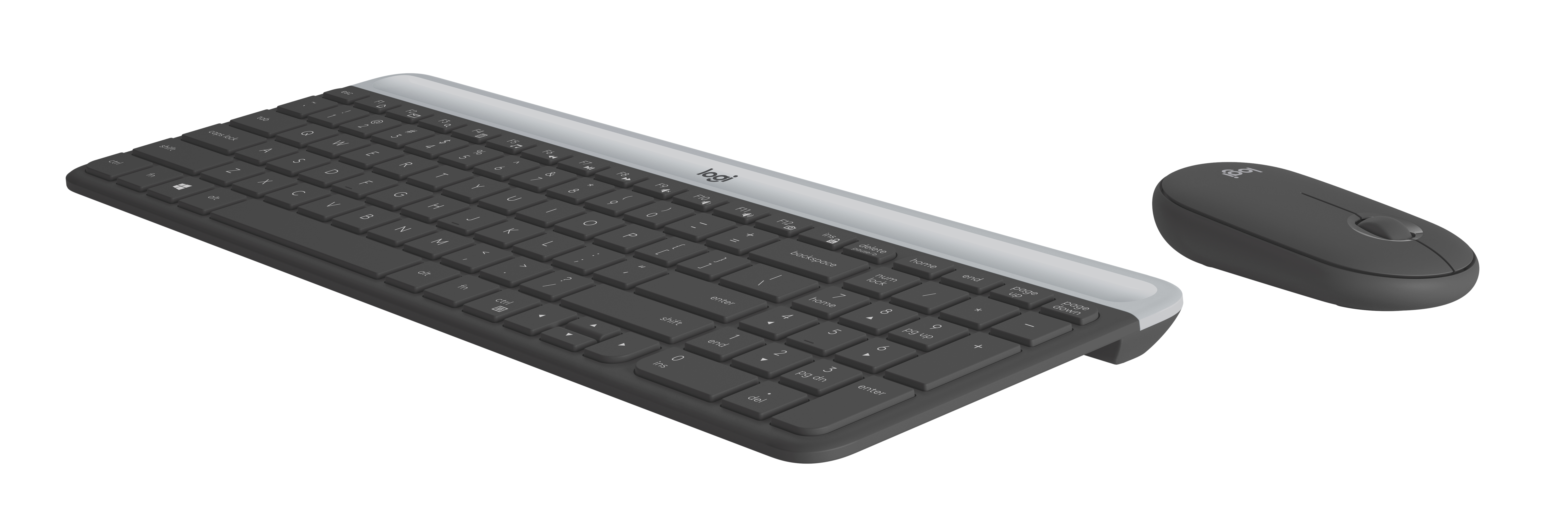 Logitech Slim Wireless Keyboard and Mouse Combo, Graphite photo 3