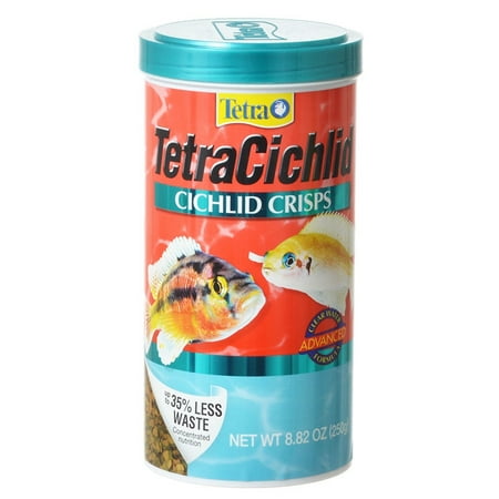 TetraCichlid Cichlid Crisps 8.82 Ounces, Fish Food, Clear Water