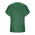 thumbnail image 6 of AherBiu Plus Size Tops for Women Petal Short Sleeve Crewneck Ruched Comfy Tunic Tops Shirts Blouse, 6 of 6