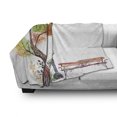 thumbnail image 3 of Forest Soft Flannel Fleece Blanket, Autumn Day in the Park with Fall Leaves and Trees Hand Drawn Style Vintage Picture, Cozy Plush for Indoor and Outdoor Use, 50" x 70", Green Brown, by Ambesonne, 3 of 6