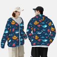 thumbnail image 4 of Disketp Ocean Floor Animals for Men's Sun Protection Hoodie Performance Long Sleeve Fishing Outdoor Lightweight-3X-Large, 4 of 7