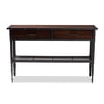 thumbnail image 4 of Skyline Decor Vintage Industrial Walnut-Finished Wood 2-Drawer Dining Room Server, 4 of 9