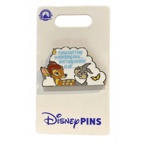 Disney Parks Bambi Thumper Butterflies Say Something Nice Pin New With Card