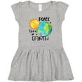 thumbnail image 3 of Inktastic Earth Day Peace Love Earth Girls Toddler Dress, 3 of 5