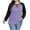 Purple, variant on Lenpel Women's Plus Size Tops Trendy Long Sleeve Crew Neck Color Block T Shirts Soft Casual Tees Loose Tunic Blouses(White,X-Large)