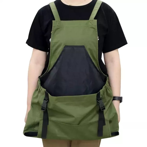 Delantal de Cocina, Delantal de jardinería con bolsillos para mujeres y hombres, Delantal de Cocina Ajustables para Barbacoa Cocinar Hornear Jardinería