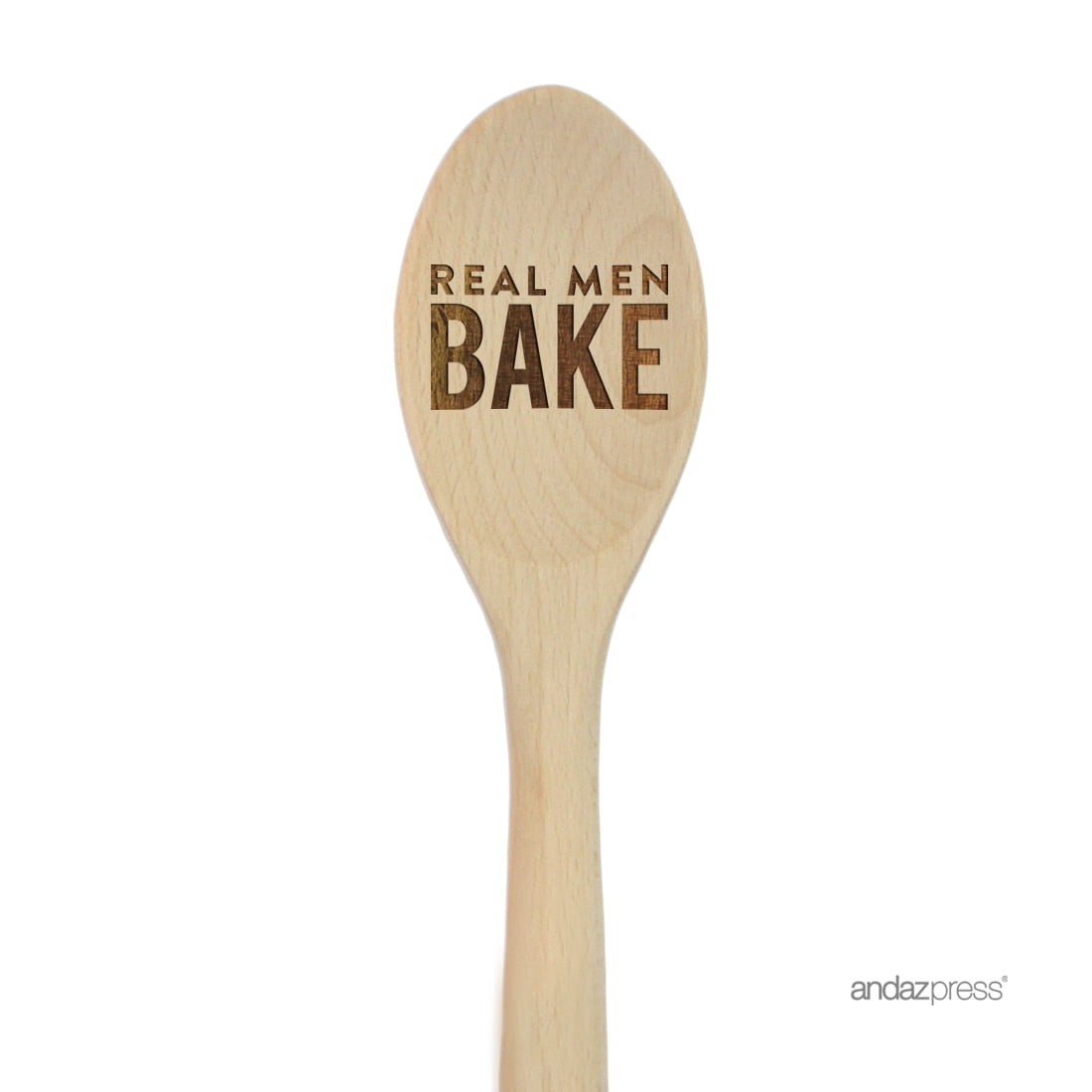 Koyal Wholesale 12-inch Laser Engraved Wooden Mixing Spoon, Real Men ...