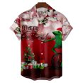 thumbnail image 2 of Camisas Navideñas Para Hombres Botones Casuales Estampado de Playa Turndown Blusa de Manga Corta Odeerbi ODB195092, 2 of 5