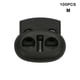 thumbnail image 4 of Guardurnaity 100 piezas tapón de plástico cordón de ropa deportiva cordón de bloqueo resorte cuerda de frijol cordón de palanca para ropa con Accesorios de disfraces negro 2 1.9*1.7, 4 of 6