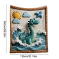 thumbnail image 3 of huayou Cute Dinosaur Blanket, Soft, Lightweight, Comfy, for Camping, Hotel, Living Room, Home Decor, 3 of 5