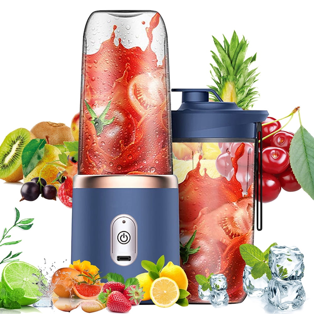 Aiteng Personal Blender for Smoothies Juice Portable Rechargeable Mini Bullet Blenders Cup, Blue