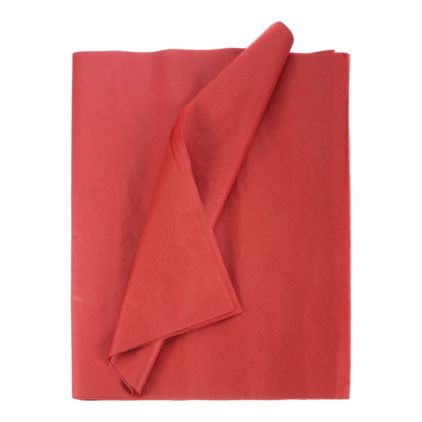 Uxcell 50 Hojas de Papel de Seda 14" x 20", Papel de Seda para Bolsas de Regalo Papel de Seda Rojo Oscuro para Envolver Regalos