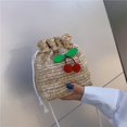 thumbnail image 4 of Woven Drawstring Crossbody Bucket Bag Female Pure Braided Messenger Purse Bag, 4 of 6