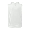 thumbnail image 6 of Mnuaqn Women's Silk Satin Tank Tops Mock Neck Camisole Dressy Sleeveless Blouse Business Casual Pleated Summer Shirts 2026 (White, L), 6 of 9