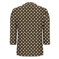 thumbnail image 3 of Womens 3/4 Sleeve Shirt, V Neck T Shirts for Women Summer Fashion Loose Fit Dots Printed Basic T-Shirts S-2XL, 3 of 5