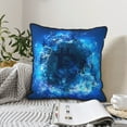 thumbnail image 2 of Velvet Decorative Throw Pillow Covers Set of 2, Soft Square Cushion Cover with Invisible Zipper Bitcoin Blockchain Printing, 16"x16", 2 of 7