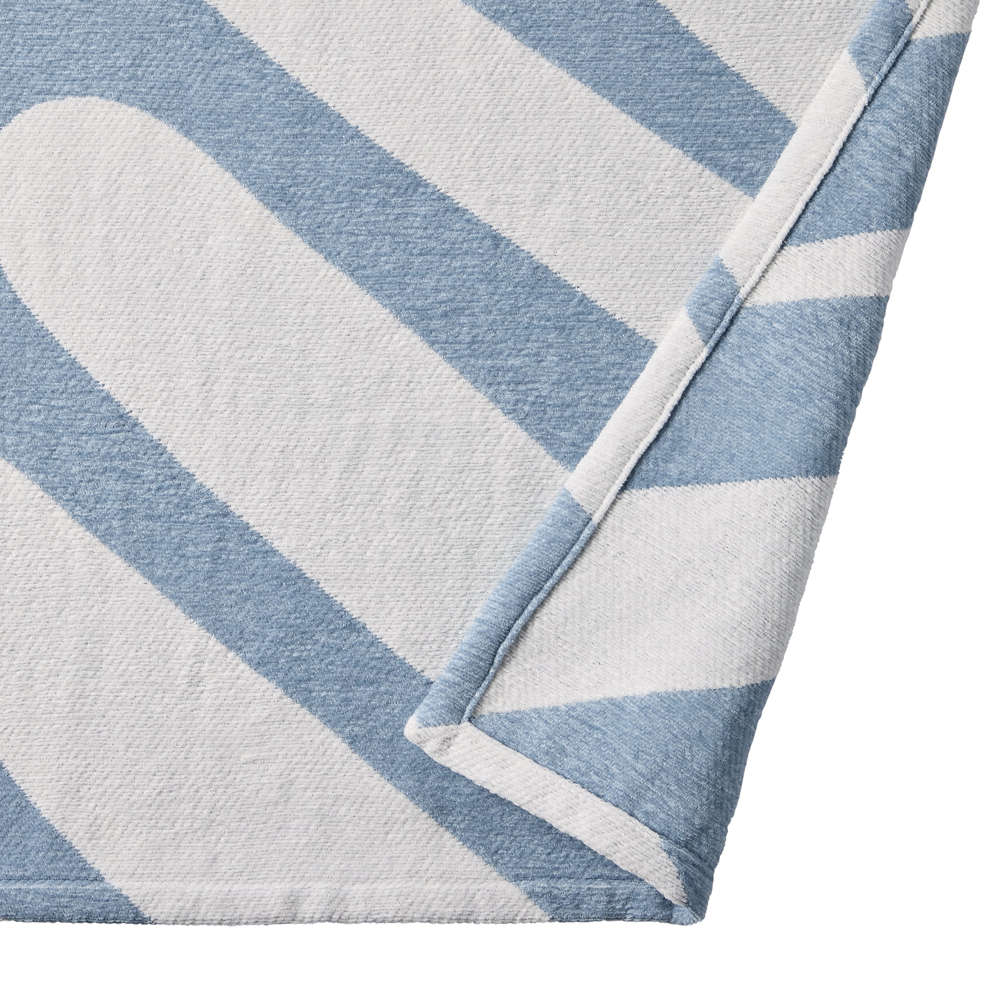 Better Homes & Gardens Jacquard Chenille Soft Throw Blanket, Blue Silver