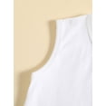 thumbnail image 5 of Bagilaanoe Toddler Baby Boys Clothes Sleeveless Tank Tops + Shorts, 2-Pieces White, 5 of 9