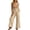 Beige, variant on Domzest Rompers for Women Boho Embroidered Floral Wide Leg Jumpsuits Lightweight Sleeveless Overalls with Pockets Green 3XL