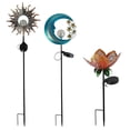 thumbnail image 1 of Estrellas Luna Luces solares Luces de jardín con energía solar al aire libre Decorativas Cracklecolor2, 1 of 1