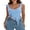 Light Blue, variant on Women Y2K Going Out Crop Tops Mesh Ruffle Hem Asymmetrical Low Cut Party Tank Tops, Green, M